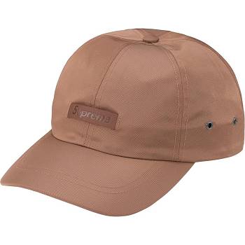 Brown Supreme Leather Patch 6-Panel Hats | Supreme 509EX